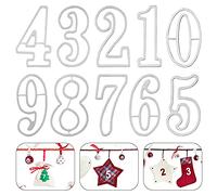 Cutting Dies Numbers Metal Cutting Stencil Number Embossing Die Cuts Number for DIY Invitation Cards, Scrapbooking Album, Paper Cards(2.5 * 4.9cm)