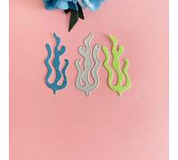 Cutting Dies Stencils,Ocean Life Aquatic Plants Decoration Metal Cutting Dies Scrapbook Paper Cards Embossing Craft 7.2x2.9cm