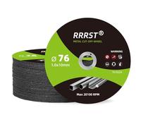 Cutting Disc 76 mm Metal Stainless Steel for Angle Grinders, Pack of 25, Extra Thin 1 mm Angle Grinder Flex Disc, Cutting Discs for Metal, Stainless Steel, Steel, Iron, Sheet Metal, Plastic, Steel
