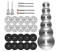 Cutting Discs for Dremel,34Pcs Cutting Wheels Set for Rotary Tool Accessories, Includes Diamond, Resin, and HSS Circular Saw Blades for Precision Cutting of Metal with1/8" Shank for Wood/Metal/Plastic
