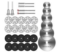 Cutting Discs for Dremel, Cutting Wheels Set for Rotary Tool Accessories, Includes Diamond, Resin, and HSS Blades for Precision Cutting of Metal with1/8" Shank for Wood/Metal/Plastic/Glass/DIY-Craft