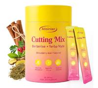 Cutting Drink Mix - Satiety & Metabolism Support | Berberine, FOS,Chromium, Yerba Mate | Gut Health & Energy | Vegan, Non-GMO | Strawberry Açaí | 30 Sticks