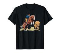 Cutting Horse Portrait Working Herd Cattle Western T-Shirt