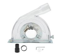 Cutting Machine Dust Extraction Shroud, Transparent PC Plastic, 4-5 Inch Universal Fit - Durable Dust Guard, Removable Front, Easy Installation for Angle Grinder Use