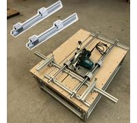 Cutting Machine Linear Motion Rail, Precision Linear Rails and Bearings/Smooth-Running Carriage Bearing Block, Ball Screw CNC Track Kit for Equipments(Length 1100mm)