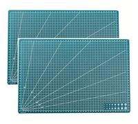 Cutting Mat A3 PVC Cutting Mat Single Side for Patchwork Sewing DIY Knife Engraving Leather Workbench Pad Manual Board(Green 2pcs)