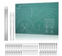 Cutting Mat A3 Set with Steel Ruler, Self Healing Craft Mat Art Mat for DIY, Paper, Sewing, Fabric, Quilting, Scrapbook