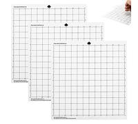 Cutting Mat for Silhouette Cameo 4/3/2/1, Standard Handle, 12 x 12 Inches, Pack of 3, Adhesive and Non-Slip, Flexible, Gridded Cutting Mats, Replacement Mats, Accessory Set, Vinyl Craft Sewing