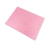 Cutting Mats A3 A4 A5 PVC Cutting Mat Workbench Patchwork Cut Pad Sewing Manual DIY Knife Engraving Leather Board Side Underlay(Pink,A3 Large)