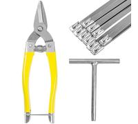 Cutting Pliers and T-Wrench, Deecam Stainless Steel Cable Tie Tool for Clamping and Cutting, with 10 Pcs 4.6x200mm Self-Locking Stainless Steel Cable Ties