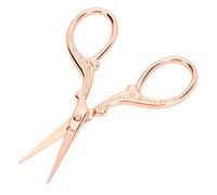 Cutting Scissor, Stainless Steel Comfortable Handle Hand-Made Pointed Tip Design Vintage Embroidery Scissor, for Embroidery Needlework(Rose Gold)
