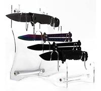 Cutting Screen Holder, Acrylic Cup Collection Display Stand Holder, Contains 6 Cutters, Transparent Cutter Holder for Hunting Hunter, Pocket Cutter Display