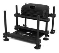 Preston Innovations Absolute Compact Seat Box | Strong H-Frame Design | 6 x 36mm Telescopic Legs | Deep and Shallow Removeable Divider Sets | Deluxe Padded Shoulder Strap | Code P0120029