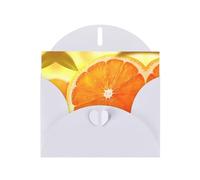 Cutting up an orange White Patterns greeting card 6x4 inches with envelope, covering birthdays, weddings and other occasions