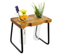 Cuttings Stations | Glass Vase Display Stand with Wooden Stand - Garden Decor, Decorative Container for Growing Flowers and Pothos