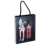 CUTTINGSET9P Bypass Secateurs and Snips Set, Multicolor, Metal, Rust Resistant, Sturdy, Ergonomic, Easy to Clean