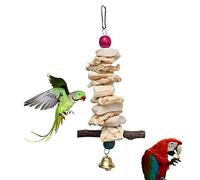 Cuttlefish Bone, Parrots Chew Birds Squid Bones Bird Teeth Grinding Sepia Fodder Lime Calcium Stone Parrot Teeth for Grinding Birds Cuttlefish Bone with Bell for Birds Parrots Budgies Cockatoos