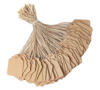 Cuttte 500PCS Kraft Paper Price Tags with String - 1.4x1.8inch, Perfect for Pricing, Labeling, and Retail