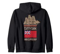 Cutty Sark British 1869 Clipper Sailing Ship Zip Hoodie