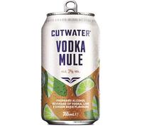 Cutwater Vodka Mule Canned Cocktail, 12 x 355ml Cans, 7% ABV - Ready-to-Drink Vodka & Ginger Beer Mixed Drin