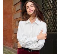 Cutwork Detail Shirt lands end White 12