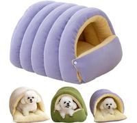CutyPet Winter Cave Warm and Cozy Plush Pet Cave, Soft, Fluffy, Warm and Comfortable Monster Cat Bed with Removable Cushion