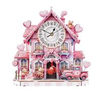Cutywood 3d Puzzles for Adults-Sweetheart Cottage Clock with Functional Timepiece, 3d Wood Puzzle (12.3 * 11.8in), 3d Jigsaw Puzzles Desk/Wall Art Home Decor/Gifts for Friends/Family Game Night