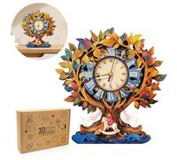 Cutywood 3d Puzzles for Adults-Tree of Life Clock with Functional Timepiece, 3d Wood Puzzle (10.9 * 11.3in), 3d Jigsaw Puzzles Desk/Wall Art Home Decor/Gifts for Friends/Family Game Night