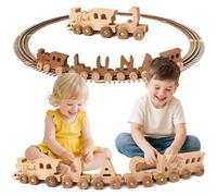 Cutywood Personalised Wooden Alphabet Train for Children - Custom Name Train with 1-10 Letters, Gift for Boys and Girls