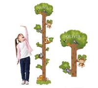Cutywood Personalised Wooden Height Chart for Kids,Custom Name Wall Height Growth Ruler for Child, Kids Height Wall Chart for Bedroom Nursery Wall Decoration