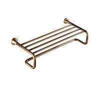 CUTYZ Towel Shelfs,Towel Holder Brass European Antique Vintage Bath Towel Rack Wall Mount Lengthened Towel Shelf Bathroom Organizer Holder Home Hotel Wall Shelf Hardware Accessory Marriage