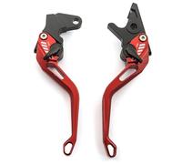 Cuuofireo Motorcycle Clutch Brake Lever for Yfs 200 for Blaster 1990-2002 Adjustable 3D Motorcycle Brake Clutch Lever Aluminum Motorbike(Short Red 1)