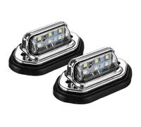 Cuuofireo Number Plate Light Universal Car Truck Bus 1/2Pcs License Plate Lights 6 LED Light Safety Driving Lamp 12V(DEEP BLUE)