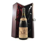 Cuvee Du Roy 1977 Dufouleur Pere & Fils (Red wine) vintage wine in a silk lined wooden box with four wine accessories, 1 x 750ml