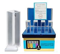 Cuvette for Spectrophotometer | Standard, 48 mm Height, 3.5 ml Capacity | 190-2500 nm Wavelength Range, UV Quartz, Square Shape | Top Quality Cuvettes For Scientific Proven Accurate Readings | 4 (PCK)