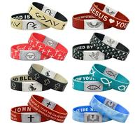 CUweipeng NFC Bible Verse Bracelet Set - 40Pcs Colorful Religious Daily Bible Verse Nfc Bracelet Inspirational Christian Friendship Accessory for Men Women Adult Kid Birthday Jewelry Gift Party Supply