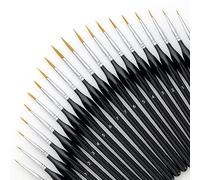 CUWELT 20 Pieces Fine Detail Brushes Set, Mini Painting Brushes with Triangular Handles, Paint Brush Kit, Artist Paint Brush for Fine Detailing Acrylic Nail Line Drawing