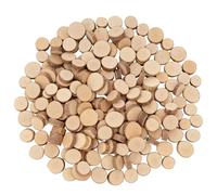 CUWELT 200Pcs Small Round Wooden Discs for Crafts, 1-2cm Mini Wooden Slices Circles, Unfinished Natural Wood Log Slices Non-Drill, Wooden Log Circles for DIY Christmas Ornaments Art Wedding Decoration