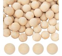 CUWELT 600pcs Natural Wooden Balls Round for Crafts, 12MM Unfinished Wooden Beads, Solid Wooden Beads No Hole, Undrilled Wood Spheres for DIY Art Christmas Handmade Jewelry Bracelet Garland Hair