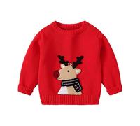 Cuwtheugwg Knitted Long Sleeve Sweater Outfits Kids Christmas Sweater Baby Girls Boys Xmas Jumpers Boys Christmas Jumper Chunky Pullover Baby Girl Clothes 9 To 12 Months My 1St Christmas Outfit Boy