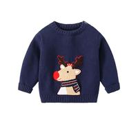 Cuwtheugwg Newborn Baby Knitted Long Sleeve Sweaters Ugly Christmas Sweater Baby Girls Boys Xmas Jumpers Stylish Christmas Jumpers Boys Sweater Baby Girl Clothes 9 To 12 Months Santa Outfits For Kids