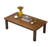 CUXAHO Solid Wood Coffee Table, Farmhouse Rustic Rectangular Center Table for Living Room Retro Vintage Dining Side End Table,Old Style(Brown,60cm)