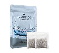 CUXFLS Alkaline Water Filter Pouch, 2 Pack, Portable, White, 20 oz, Increases pH, Removes Toxins, Reduces ORP, Softens Water, Enhances Taste and Smell, Made in USA