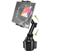 Cuxwill Car Cup Holder Tablet & Phone Mount, Universal Stand with Adjustable Long Arm for iPad Pro Air Mini, Samsung Galaxy Tab, Kindle Fire, iPhone