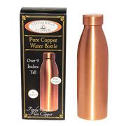 Cuyahoga Copper 100% Pure Copper Water Bottle - 9” Tall, Leak-Proof, Handcrafted & Clean - Durable, Stylish, Perfect for Everyday Use - Comes in Attractive Box Perfect for Gifts