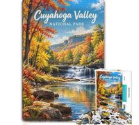 Cuyahoga Valley National Park Illustration_00 Jigsaw Puzzle, 1000 Piece | For a useful gift beyond Christmas Day, this adult jigsaw puzzle with 1000 pieces offers for the Christmas break.