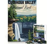 Cuyahoga Valley National Park Poster 1000 Piece Jigsaw Puzzles for Adults Focus Skill Perfect Connection Fun Challenge Art Display (38x26cm)