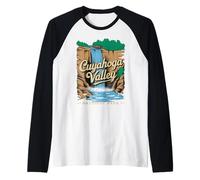 Cuyahoga Valley National Park Waterfall Scenic Raglan Baseball Tee