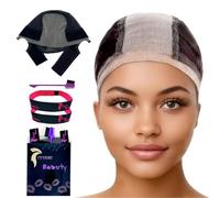 CUYEOIG Women's Lace Wig Grip Cap with 4x5 Transparent Swiss Lace Front - Non-Slip Wig Gripper with Adjustable Velcro Elastic Headband - Secure Hold, Glueless & Natural Edge with Ear Cutouts