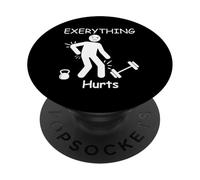 Cuz Everything Hurts Fitness Humor Gym Enthusiasts PopSockets Adhesive PopGrip